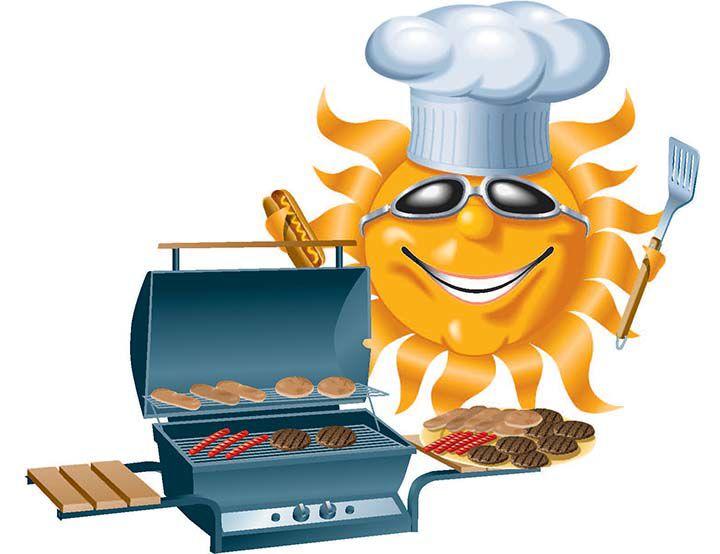 Grillująca słoneczkowa emotikonka